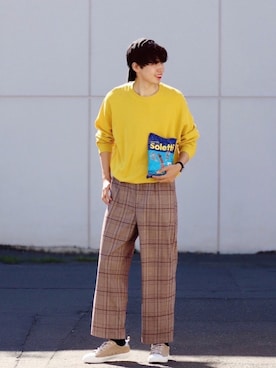 「SLACK FOOTWEAR（スラックフットウェア）のアイテム」を使った、  風早ゆうたさん（メンズ・184cm）の秋コーディネート