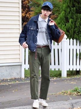   風早ゆうたさん（メンズ・184cm）の秋コーディネート