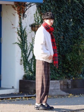 「kutir（クティール）のアイテム（ジャケット/アウター）」を使った、  風早ゆうたさん（メンズ・184cm）の秋コーディネート
