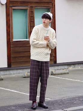 「BEAMS PLUS（ビームスプラス）のアイテム」を使った、  風早ゆうたさん（メンズ・184cm）の秋コーディネート