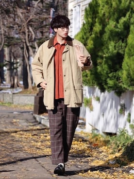 「THE SCOTCH HOUSE（スコッチハウス）のアイテム（ジャケット/アウター）」を使った、  風早ゆうたさん（メンズ・184cm）の冬コーディネート
