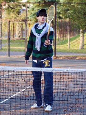 「Champion（チャンピオン）のアイテム（パンツ）」を使った、  風早ゆうたさん（メンズ・184cm）の冬コーディネート