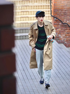 「Champion（チャンピオン）のアイテム（パンツ）」を使った、  風早ゆうたさん（メンズ・184cm）の春コーディネート