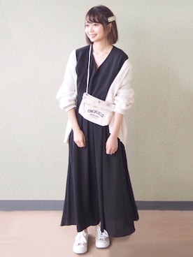 「Lace Ladies（レースレディース）のアイテム（ドレス）」を使った、のこさん（レディース・161cm）の春コーディネート