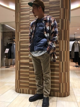 「Blundstone（ブランドストーン）のBlundstone/ブランドストーン　ｻｲﾄﾞｺﾞｱﾌﾞｰﾂ Men's（ブーツ）」を使った、horieさん（メンズ・170cm）の秋コーディネート