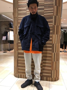 「is-ness（イズネス）のアイテム（ブルゾン）」を使った、horieさん（メンズ・170cm）の秋コーディネート