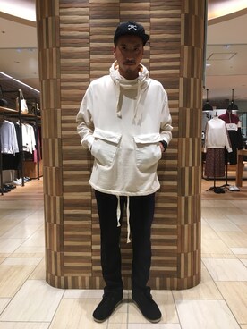 「AlexanderLeeChang（アレキサンダーリーチャン）のアイテム（キャップ）」を使った、horieさん（メンズ・170cm）の秋コーディネート