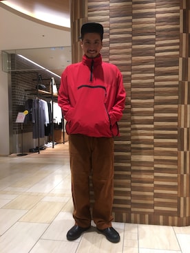 「ナイロンパーカー」｜「アイテム（ブーツ）」を使った、horieさん（メンズ・170cm）の秋コーディネート
