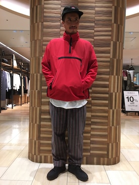 「パジャマ」｜「アイテム（ブルゾン）」を使った、horieさん（メンズ・170cm）の秋コーディネート