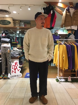 「MANASTASH（マナスタッシュ）のアイテム（ニット/セーター）」を使った、horieさん（メンズ・170cm）の秋コーディネート