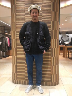 「MANASTASH（マナスタッシュ）のアイテム（ニット/セーター）」を使った、horieさん（メンズ・170cm）の秋コーディネート