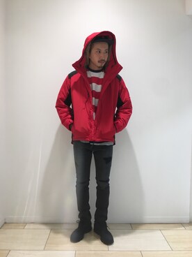 「BURLAP OUTFITTER（バーラップアウトフィッター）のアイテム（ダウンジャケット/コート）」を使った、horieさん（メンズ・170cm）の秋コーディネート