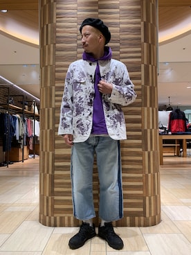 「Gramicci（グラミチ）のアイテム（パーカー）」を使った、horieさん（メンズ・170cm）の冬コーディネート
