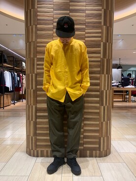「Gramicci（グラミチ）のGRAMICCI/グラミチ　NN-PANTS JUST CUT / NNパンツジャストカット < 8817-FDJ >（チノパンツ）」を使った、horieさん（メンズ・170cm）の春コーディネート