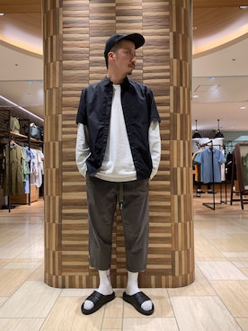 「AlexanderLeeChang（アレキサンダーリーチャン）のアイテム（キャップ）」を使った、horieさん（メンズ・170cm）の春コーディネート