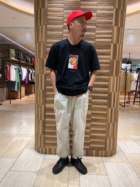 「dbsw（ドリンクビールセイブウォーター）のアイテム（帽子）」を使った、horieさん（メンズ・170cm）の夏コーディネート