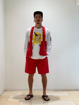 「SUB POP（サブポップ）のアイテム（トップス）」を使った、horieさん（メンズ・170cm）の夏コーディネート