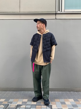 「Gramicci（グラミチ）のアイテム（パーカー）」を使った、horieさん（メンズ・170cm）の秋コーディネート