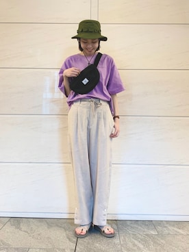 「Moname（モナーム）のアイテム（その他パンツ）」を使った、 ai167さん（レディース・167cm）の春コーディネート