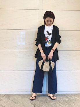 「URBAN RESEARCH Sonny Label（アーバンリサーチサニーレーベル）のアイテム（ノーカラージャケット）」を使った、 ai167さん（レディース・167cm）の春コーディネート