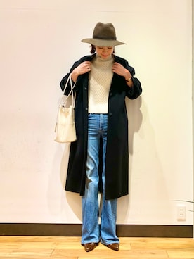 「URBAN RESEARCH（アーバンリサーチ）のアイテム（チェスターコート）」を使った、 ai167さん（レディース・167cm）の冬コーディネート