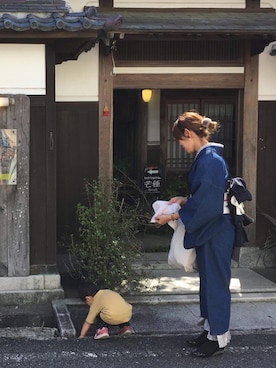 「アイテム（和装小物、シルバー系）」を使った、noliaさん（レディース・158cm）の秋コーディネート