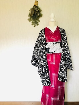 「帯結ばない帯結び」｜noliaさん（レディース・158cm）の春コーディネート