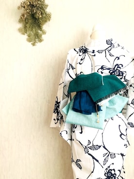 「KIMONO MODERN（キモノモダン）のアイテム（浴衣）」を使った、noliaさん（レディース・158cm）の夏コーディネート