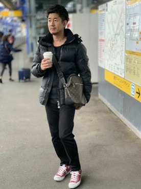 「HALB（ハルプ）のアイテム」を使った、tossyさん（メンズ・168cm）の冬コーディネート