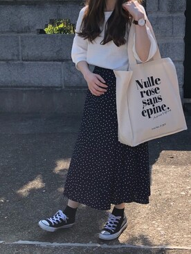 「ジーユーコーデ」｜「アイテム（アナログ腕時計）」を使った、h a s h i m oさん（レディース・152cm）の春コーディネート