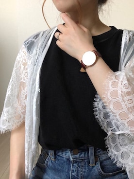 「ハイウエストストレートジーンズ」｜h a s h i m oさん（レディース・153cm）の夏コーディネート