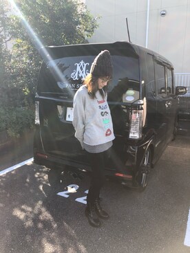 「DIESEL（ディーゼル）のアイテム（ブーツ）」を使った、まぁちん&よっちゃんさん（メンズ・176cm）の冬コーディネート