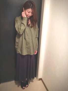 「IL BISONTE（イルビゾンテ）のアイテム（リング）」を使った、Peiさん（レディース・161cm）の春コーディネート