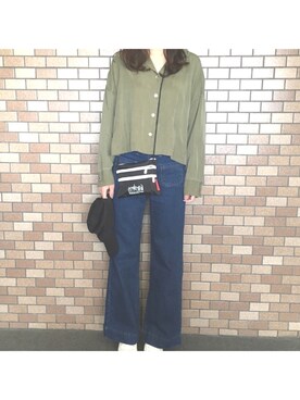 「Manhattan Portage」｜「アイテム（シャツ/ブラウス）」を使った、Peiさん（レディース・161cm）の春コーディネート