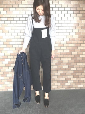 「select MOCA（セレクトモカ）のアイテム（つなぎ/オールインワン）」を使った、Peiさん（レディース・161cm）の春コーディネート