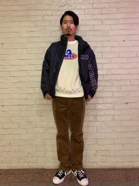 Ke Shibuyaさんの「HG ロゴ スタンドカラージャケット」を使ったコーディネート