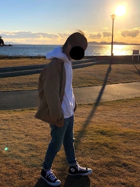 「アイテム（ブルゾン）」を使った、IKEさん（メンズ・167cm・10代）の冬コーディネート