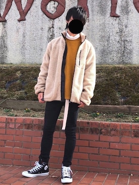 「アイテム（ブルゾン）」を使った、IKEさん（メンズ・167cm・10代）の冬コーディネート