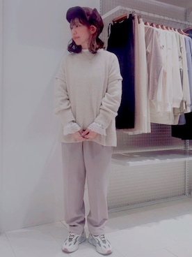 「Te chichi TERRASSE」｜「アイテム（パンツ）」を使った、まさこさん（レディース・157cm）の冬コーディネート