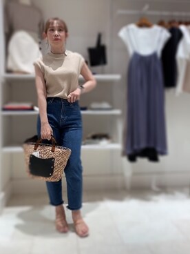 「Te chichi TERRASSE（テチチテラス）のアイテム（アクセサリー）」を使った、まさこさん（レディース・157cm）の春コーディネート