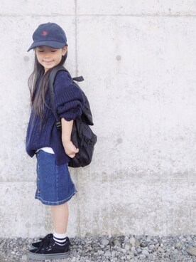 「SEVENDAYS=SUNDAY（セブンデイズサンデイ）のアイテム」を使った、花音さん（キッズ・100cm）の秋コーディネート