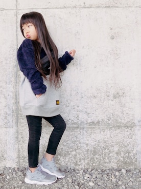 「GODSEND（ゴッドセンド）のアイテム」を使った、花音さん（キッズ・110cm）の秋コーディネート