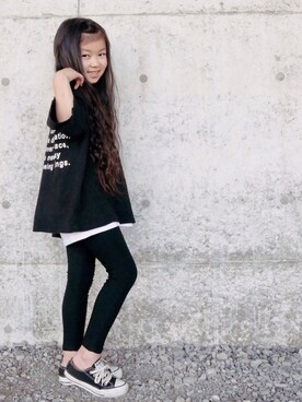 「RAT EFFECT（ラットエフェクト）のアイテム」を使った、花音さん（キッズ・110cm）の夏コーディネート