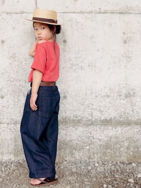 「AZUL by moussy（アズールバイマウジー）のアイテム」を使った、花音さん（キッズ・110cm）の夏コーディネート