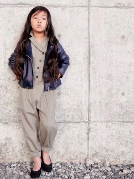 「GAP（ギャップ）のアイテム（ジャケット/アウター）」を使った、花音さん（キッズ・110cm）の秋コーディネート