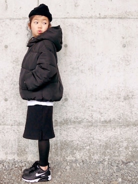 「RADCHAP（ラッドチャップ）のアイテム（ジャケット/アウター）」を使った、花音さん（キッズ・110cm）の冬コーディネート