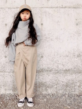 「Dickies（ディッキーズ）のアイテム」を使った、花音さん（キッズ・120cm）の冬コーディネート