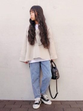 「AVAN LILY（アヴァンリリィ）のアイテム」を使った、花音さん（キッズ・122cm）の秋コーディネート