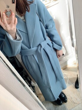 ウエストマークウールコートを使った人気ファッションコーディネート
