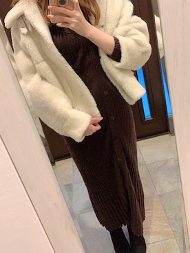 Snidel スナイデル の アシンメトリーボタンニットワンピース ワンピース Wear